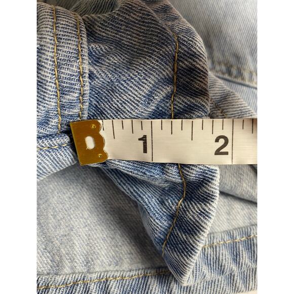 FLVSUN Women's Denim High Waisted Solid Button Up Asymmetrical Skort Size 4 - Picture 11 of 12